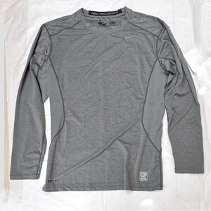 Nike Men's Gray Long Sleeve Compression Shirt